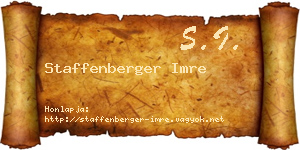 Staffenberger Imre névjegykártya