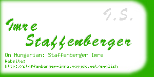 imre staffenberger business card